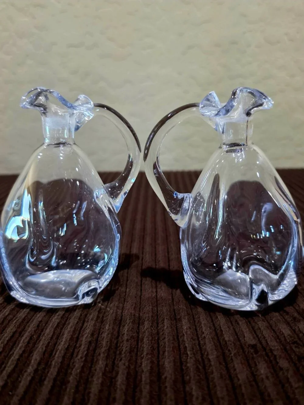 Vintage Crystal Cruet Set vintage mid